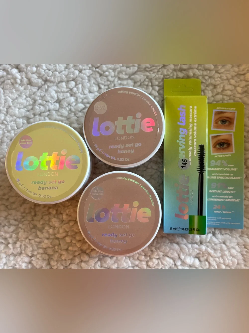 Ready Set Go Setting Powder & Lottie Lash Mascara - Banana & Honey